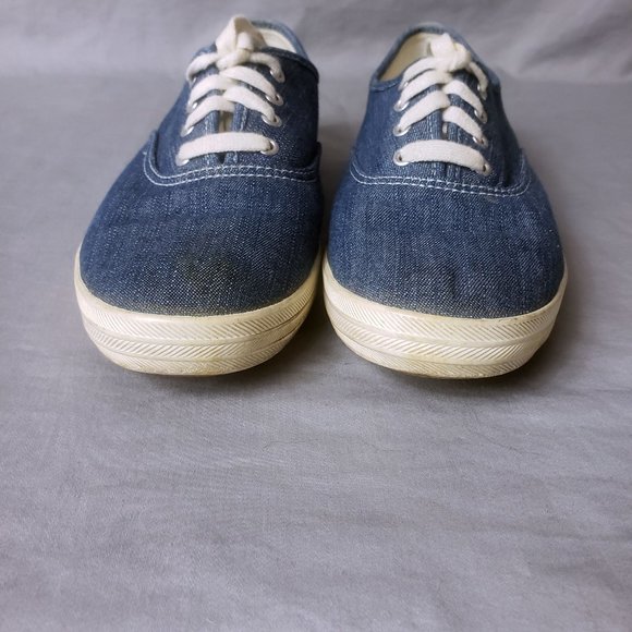 Keds Original Women's Size 8 Lace Up Blue Jean Sneakers Tennis Shoes - Picture 4 of 14